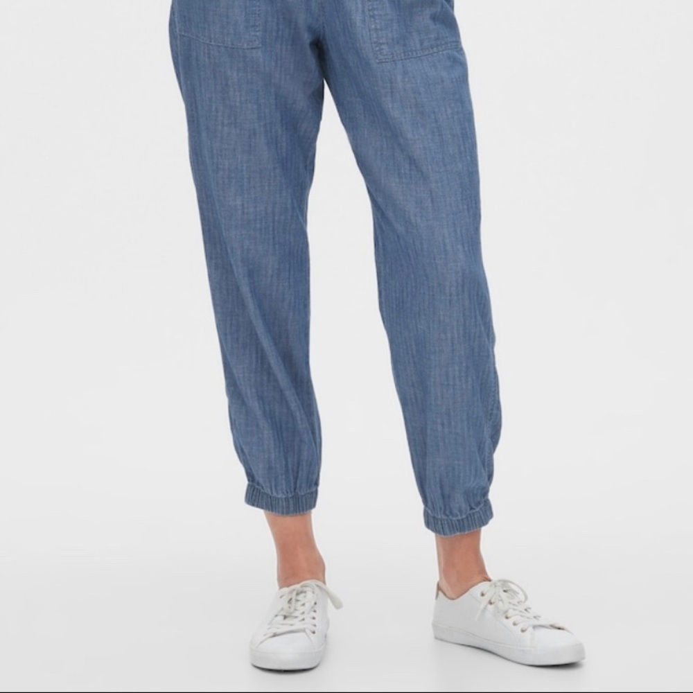 Cloth&Stone Blue Tencel Cargo Joggers
